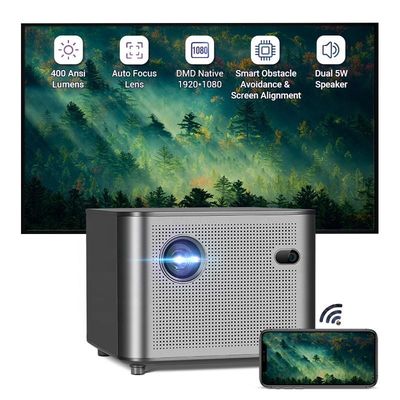 Bon prix Airplay 4K WiFi Mini Pico Projecteur Bluetooth 400 ANSI 1080P 30DB en ligne